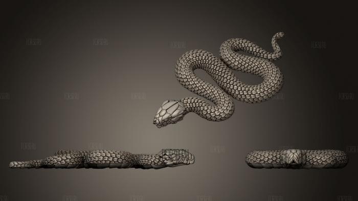 Snake stl model for CNC